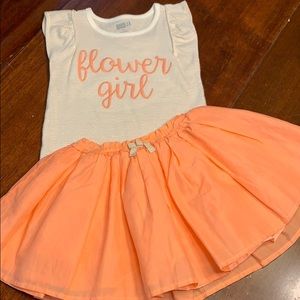 Girls Crazy 8 Flower Girl Skirt Set Sz. 4T